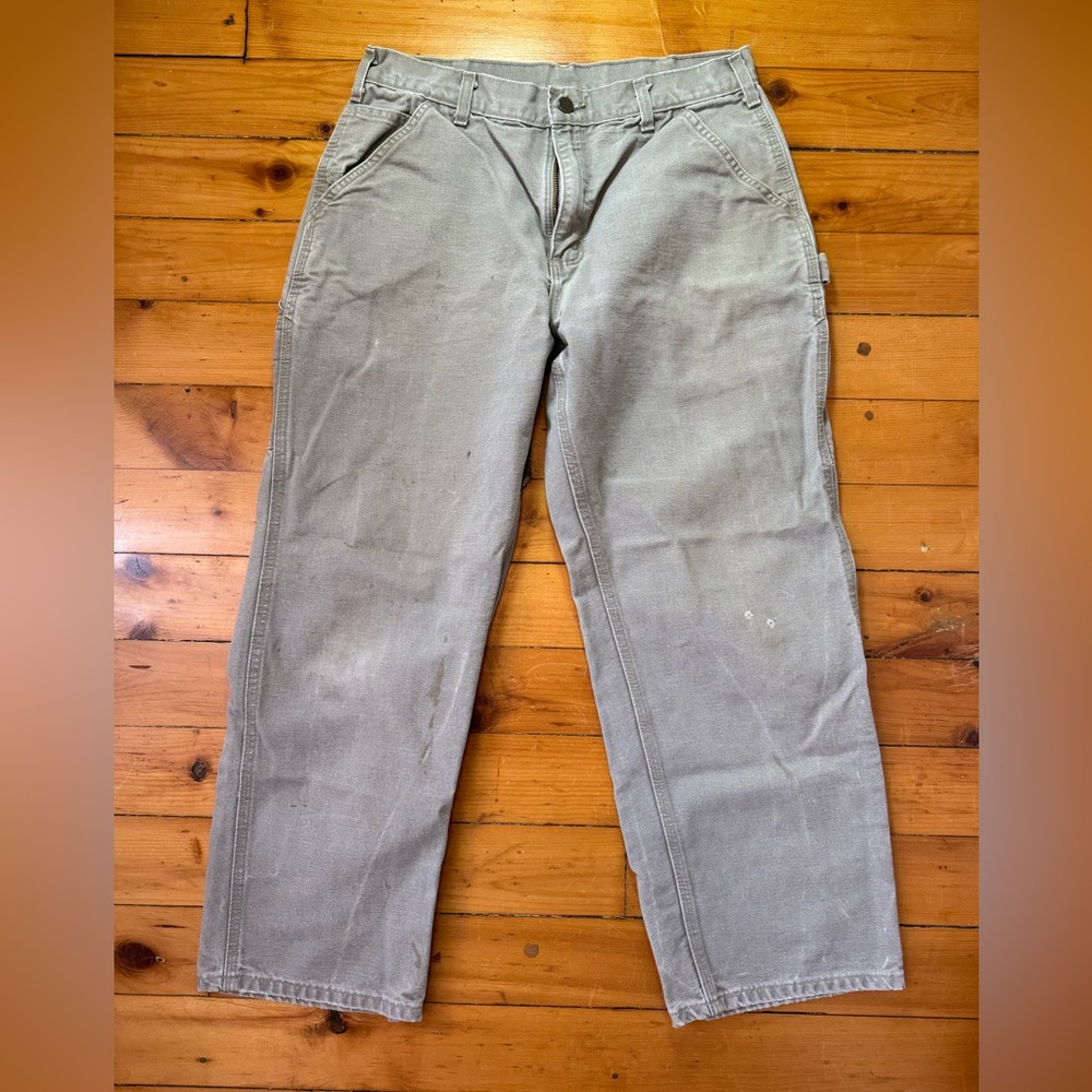 Carhartt B11 DES Dungaree Fit Pants Vintage 34x30 90s Workwear Y2K Distressed